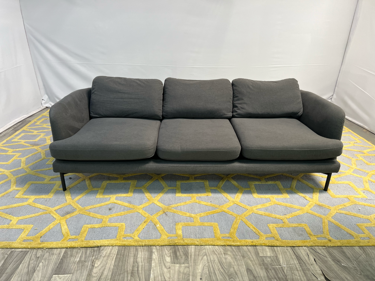 ( Delivery Available ) Castlery Pebble Dark Gray Sofa