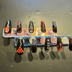 Medium Coffin IT Inspired Gel Nails-Custom/Hand Painted
