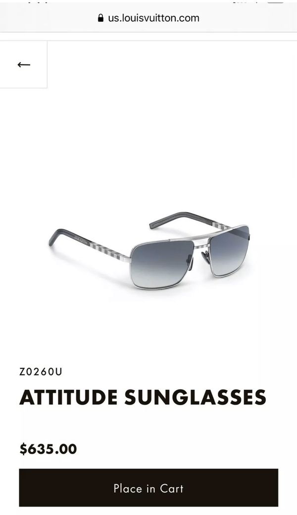LOUIS VUITTON Damier Attitude Sunglasses Z0260U Gray Gradation Men