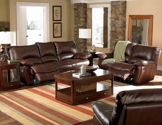 Beautiful Real Leather Motion Sofa! Brand New! Lowest Prices!