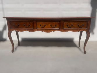 Vintage Made in Italy Wood Console / Buffet Table  72.5”