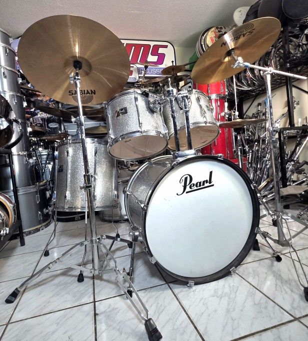 Pearl Silver Sparkle Complete Drum Set π₯ $500 Or Best Offer !!