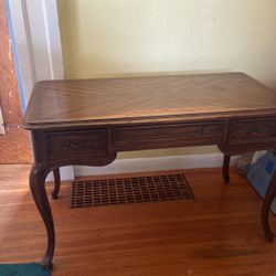 nice solid oka desk with Drawers