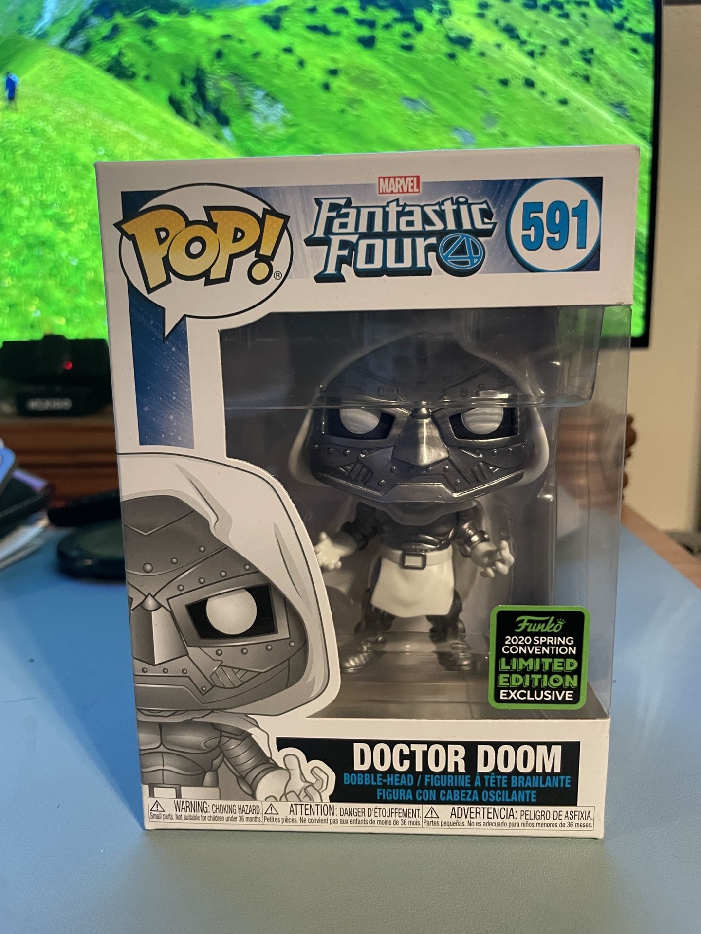 Funko Pop Marvel Fantastic Four 4 #591 Doctor Doom God Emperor Doom Emerald City Comic Con 2020 Limited Edition Spring Convention Exclusive