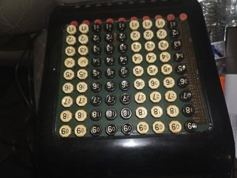 Perfect and working vintage Burroughs Class 5 key-driven mechanics calculator