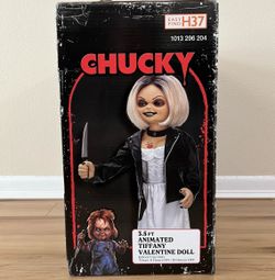 3.5 ft ANIMATED TIFFANY VALENTINE DOLL HALLOWEEN ANIMATRONIC CHUCKY BRIDE