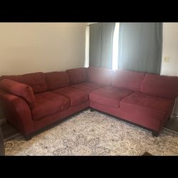 Large Red L Couch