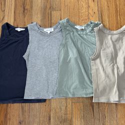 Multicolored cropped tank top bundle size medium 