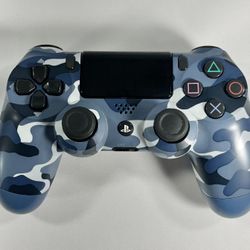 Sony Playstation 4 Dualshock Wireless Controller Blue Camo CUH-ZCT2U Tested