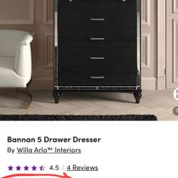 Beautiful Black Valentino Dresser New 