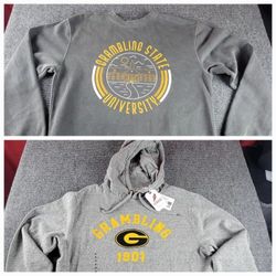 Grambling State University Mens Medium Uscape Apparel Gray Sweatshirt And Hoodie Msrp 69.98