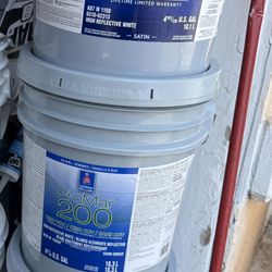 White Paint New In Bucket 