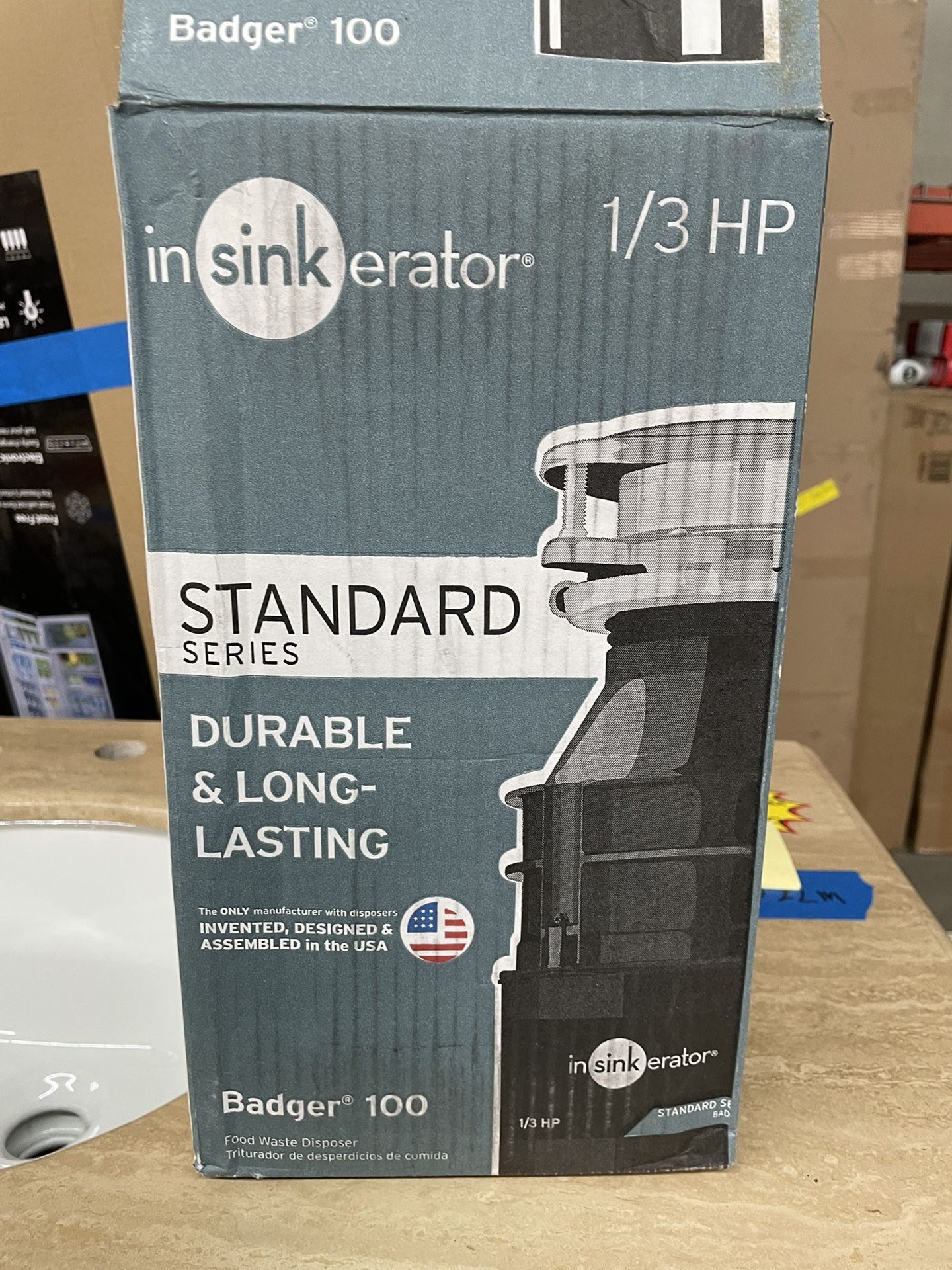 InSinkErator Badger 100, 1/3 HP Continuous Feed Kitchen Garbage Disposal, Standard Series