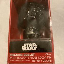 Star Wars Disney DARTH VADER 6" Ceramic Goblet Mug- 2016 w/ Fudge Cocoa Mix- NIB This item is a Disney Star Wars collectible ceramic Darth Vader goble