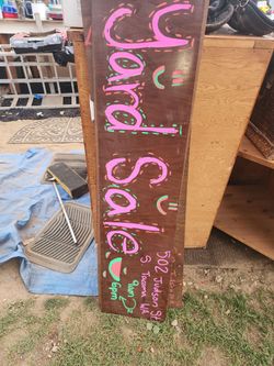 Yard sale items