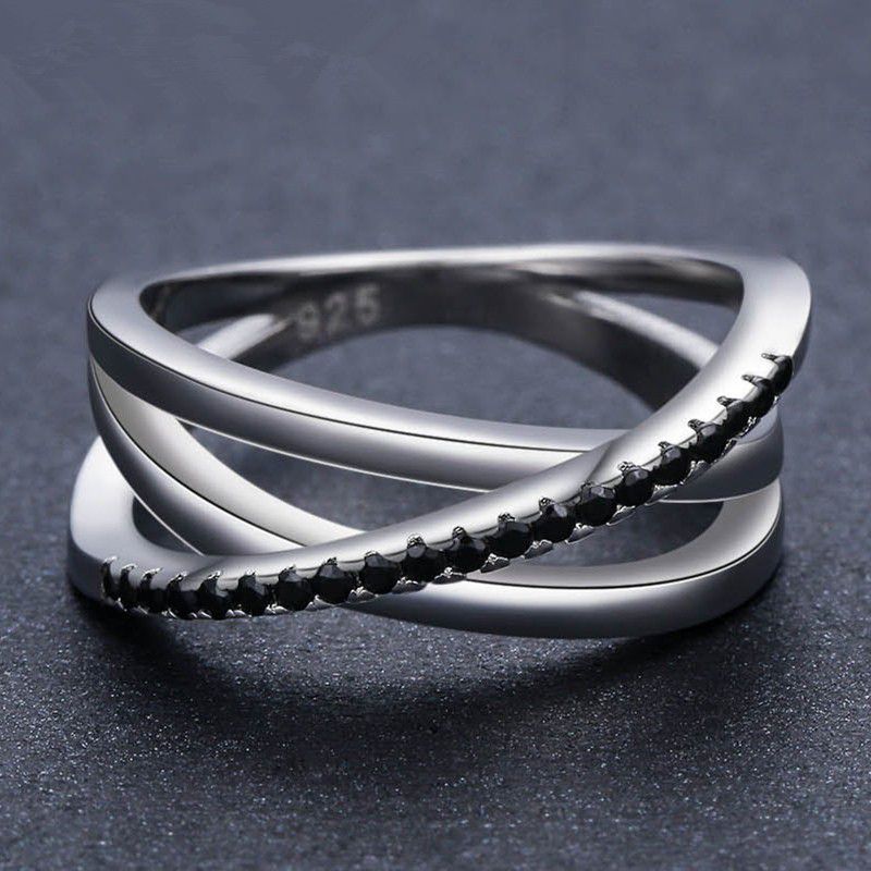 "Multi Layer Four Lines Stacking Cross Stackable Rings for Women, PD049
 
  
