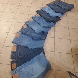 11 Pair Of Levis Jeans For Men Size 38x32 Good Condition