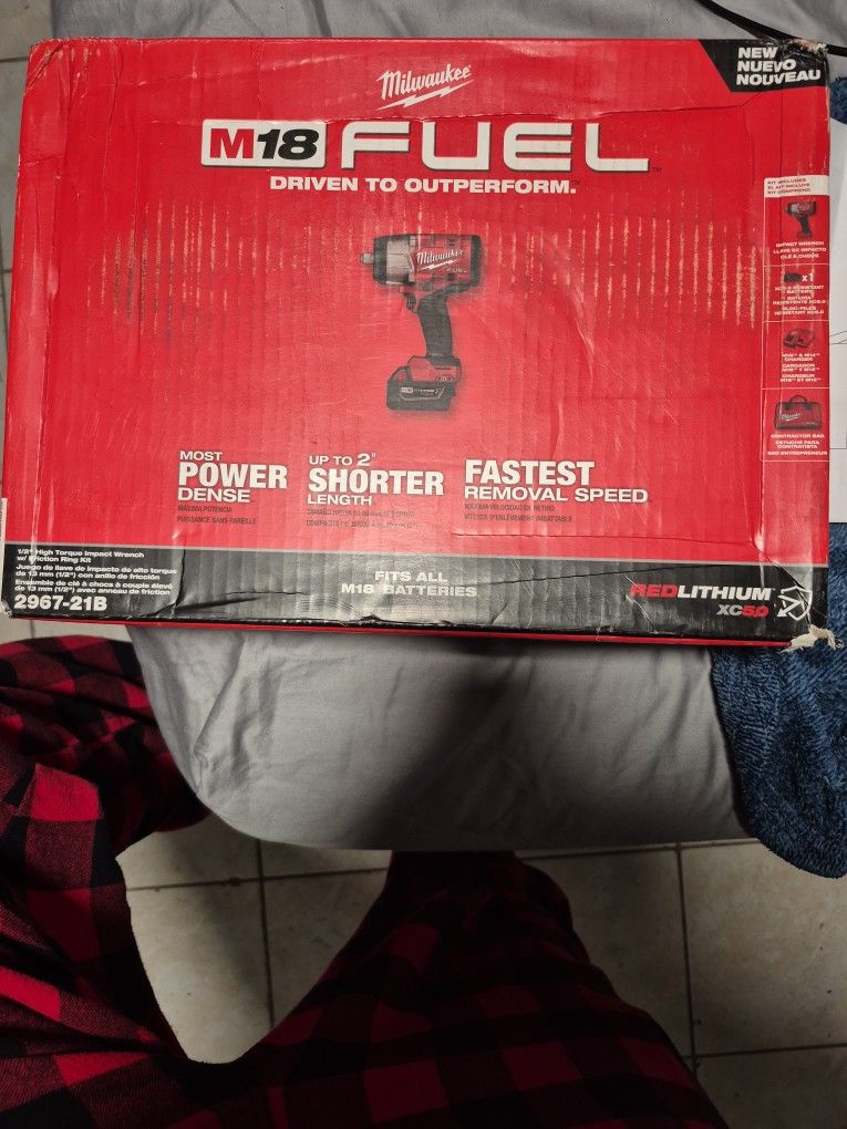 M18 FUEL 18V Lithium-Ion Brushless Cordless 1/2 in. Impact Wrench w/Friction Ring Kit w/One 5.0 Ah B
