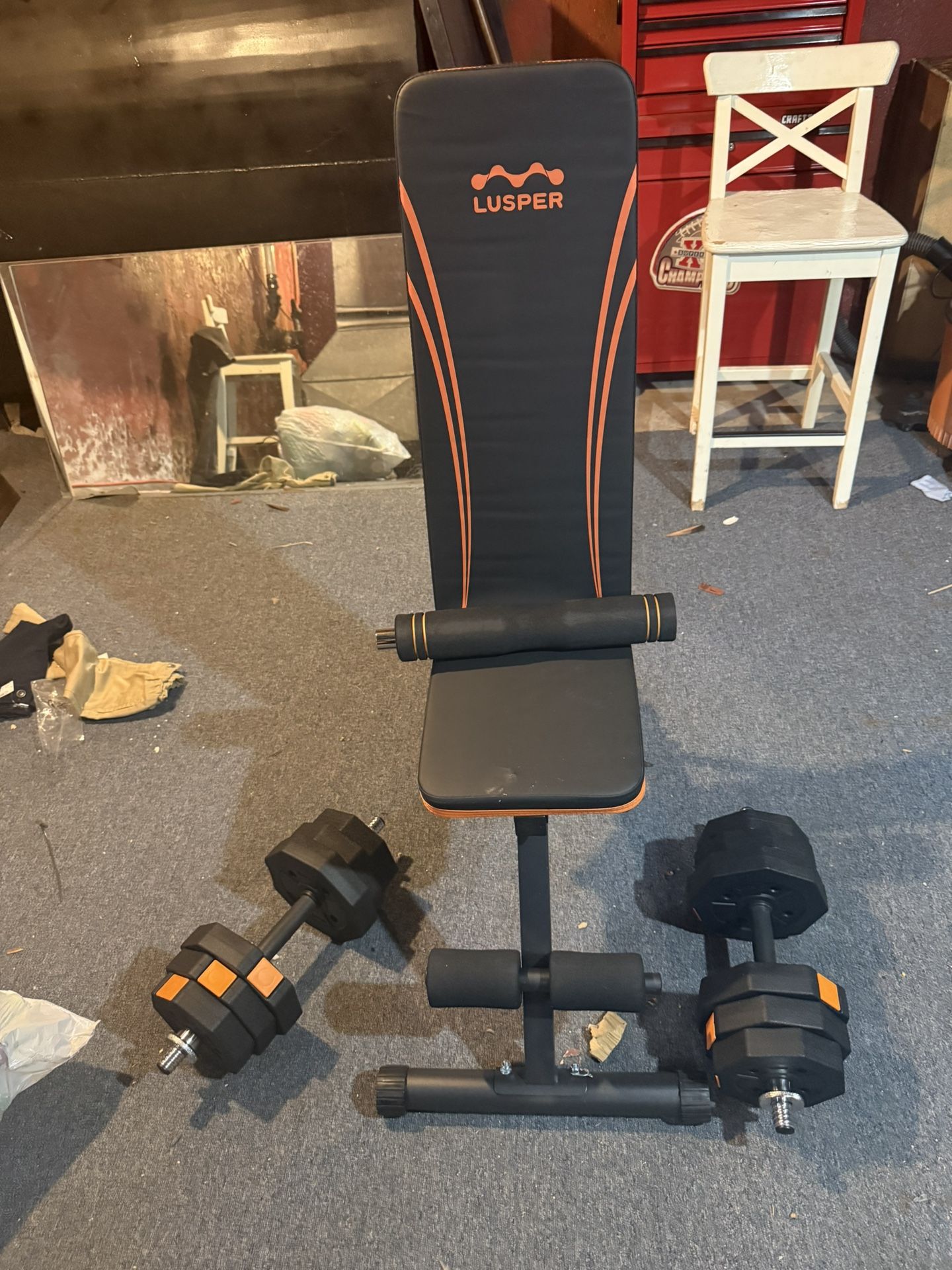 Weight Bench With Dumbbells