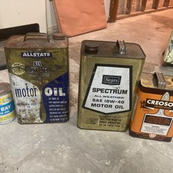Oil Cans. Sears Allstate