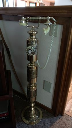 Antique brass phone