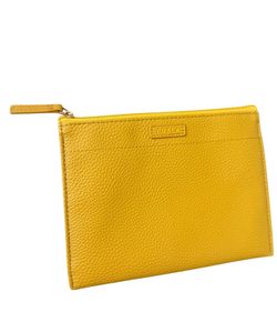 New Furla x Eva airlines Saudi AE yellow zippered clutch bag