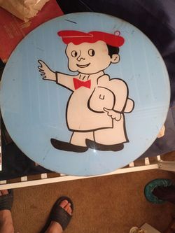 Vintage reverse painted plexiglass