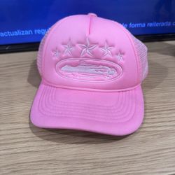 pink courteiz trucker hat