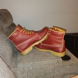 Timberlands Ox Blood Football Leather Boots  Size 13
