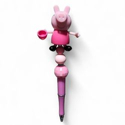 Peppa Pig Beaded Ballpoint Twist Pen Pink