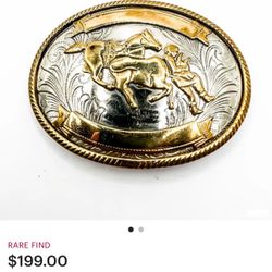 Western German silver Belt Buckle 