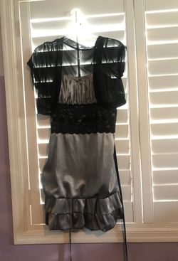 Satin grey dress