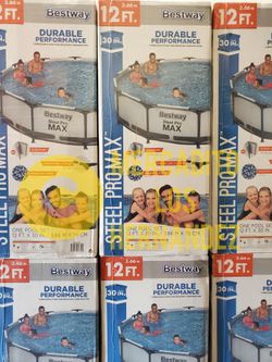 Swimming Pool Intex 12ft x 30in Metal Frame Bestway +PUMP/FILTER