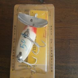  New LURE FRED ARBOGAST JITTERBUG Red/White With Sputterbug Box With Paperwork