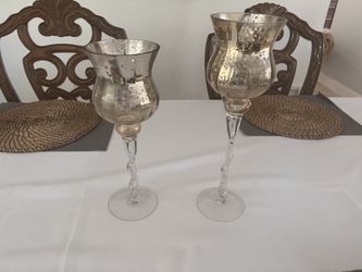 Glad Vase With Silver Color Detail