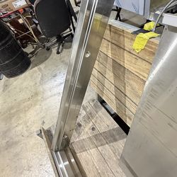 Stainless steel double doors with frame