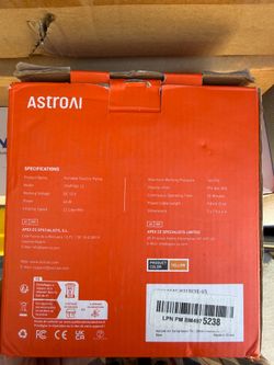 Astro ai electric pump max 160 psi