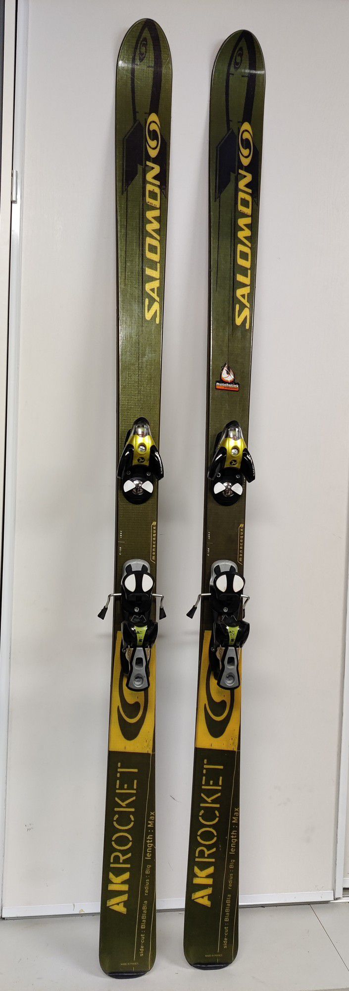 Salomon AK Rocket Skis 187 cm And Salomon S 912 Bindings 