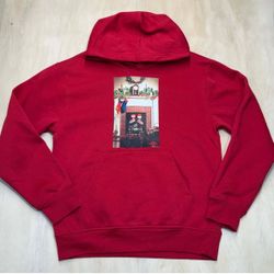 NEW Nike Jordan Jumpman Men's Holiday Chimney Fleece Pullover Hoodie Red Small