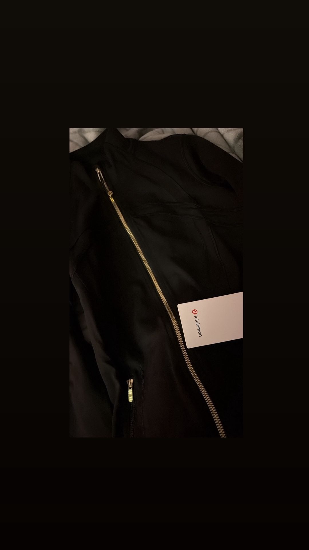 lululemon gold and black define jacket