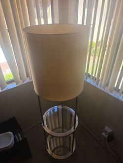 Modern Floor Lamp with Glass and Metal Base