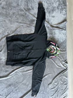 Black Bape jacket double camo hood