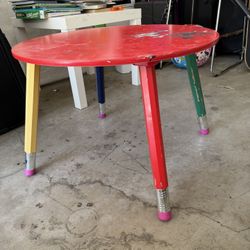 Hobby Lobby Pencil Kids Table, Table For Toddlers Room, Retro Kids Table 
