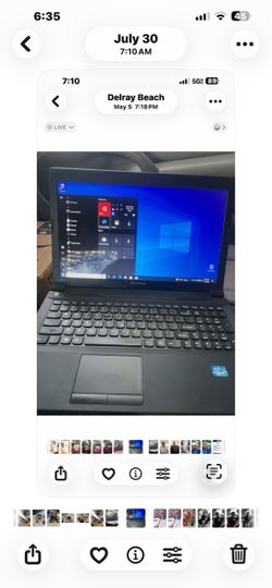 Lenovo laptop windows 10 pro 500 gigs storage /4 gigs memories speeds /with camera and wifi good battery