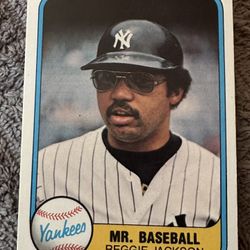 1981 Reggie Jackson, Fleer #650. Mr. Baseball.. Later Becoming Mr. October.