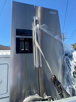 Kitchen aid side by side stainless steel refrigerator