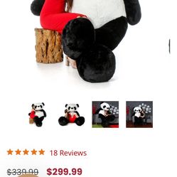 NEW 7ft Life-Size Stuffed Panda Bear 🐼