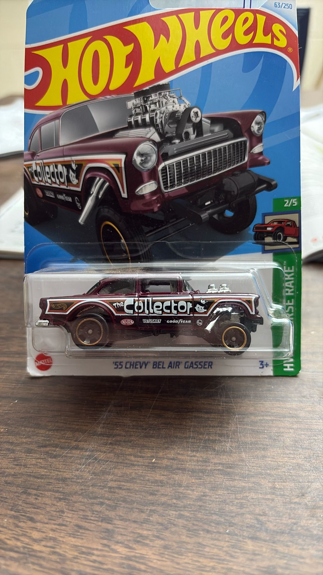 Hot Wheels '55 Chevy Bel Air Gasser, Reverse Rake 2/5