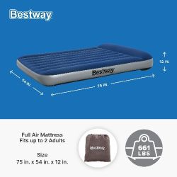 Bestway Tritech Air Mattress Full 12" with Built-in AC Pump