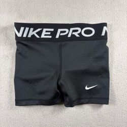 Nike Pro Dri-Fit Compression Shorts Girl’s Size Small Black Athletic Gym #3E